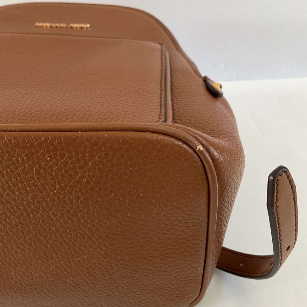 Michael Kors Adina Medium Pebbled Leather Backpack Brown Quite Luxury - Picture 15 of 16